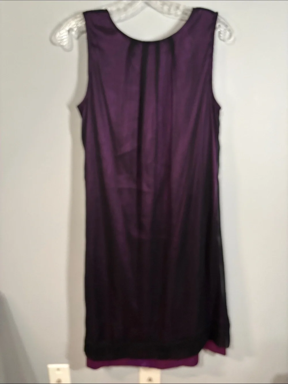 SimplyVera Vera wang dress women’s size small purple two-tone sheer‎ overlay